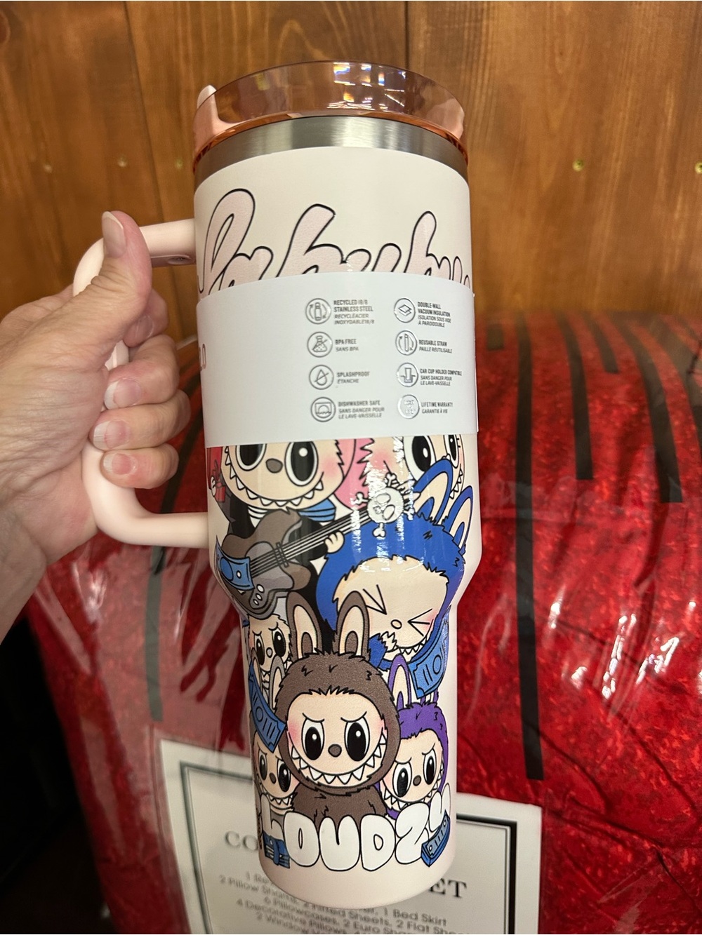 Source Unknown Pink Character-Print Insulated Travel Mug